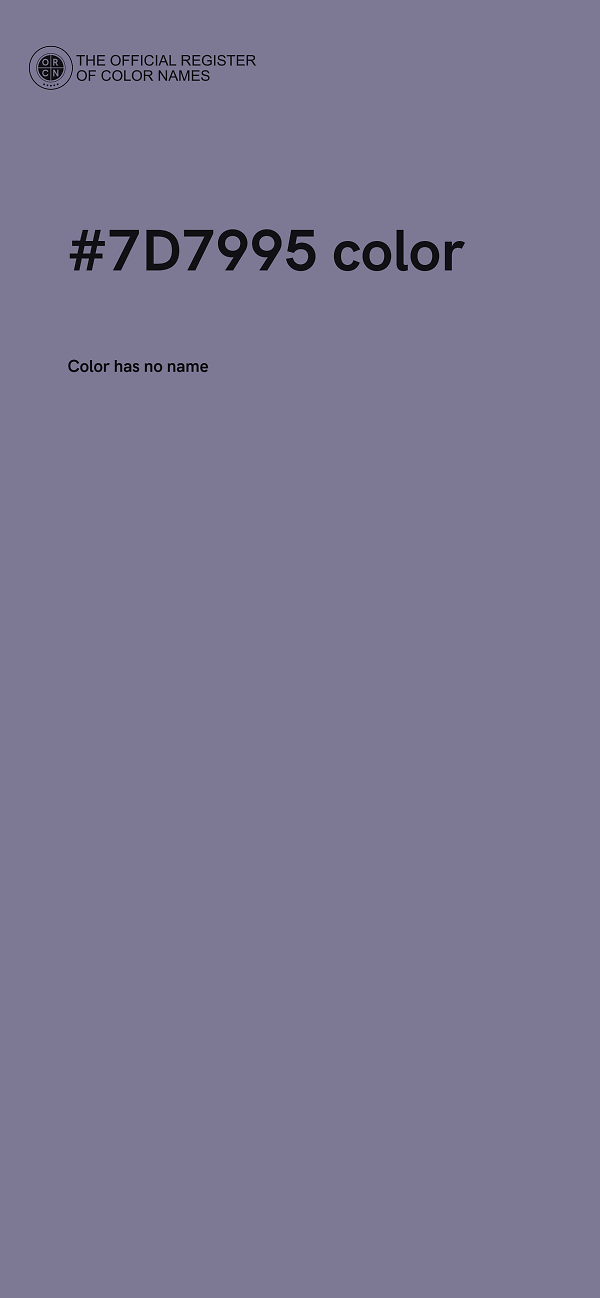 #7D7995 color image