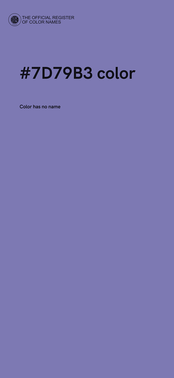 #7D79B3 color image
