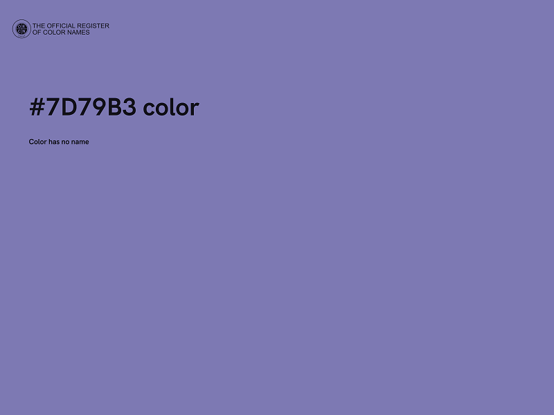 #7D79B3 color image
