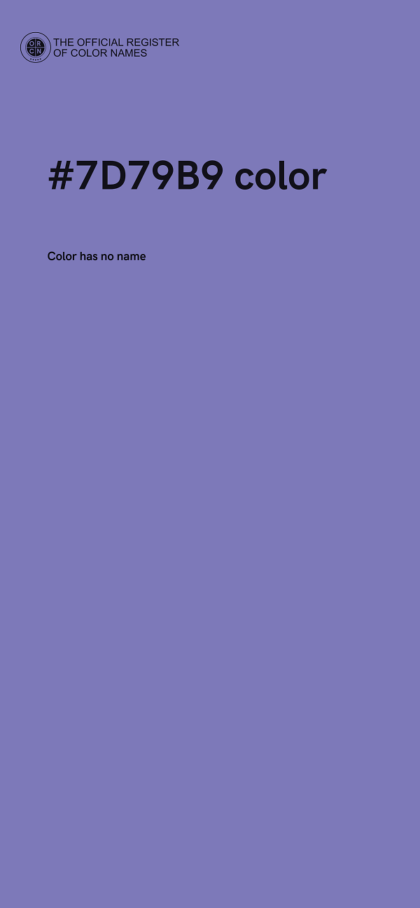 #7D79B9 color image
