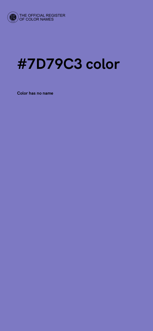 #7D79C3 color image