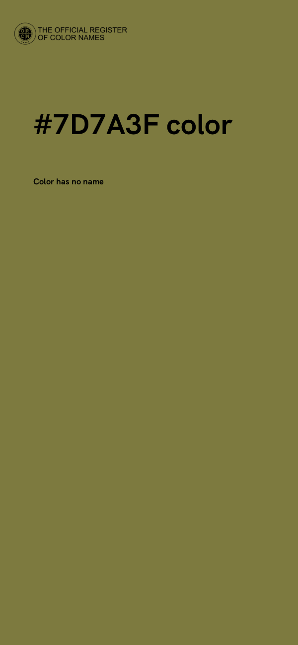 #7D7A3F color image
