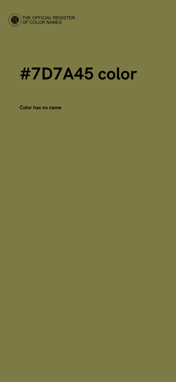 #7D7A45 color image