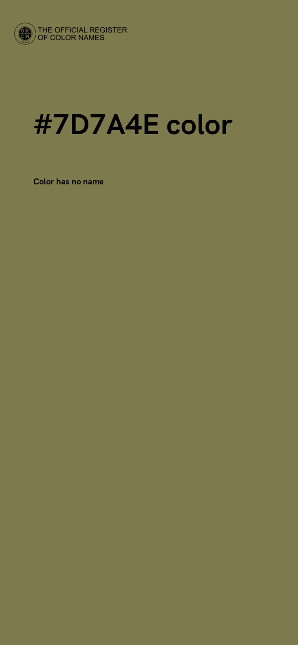 #7D7A4E color image