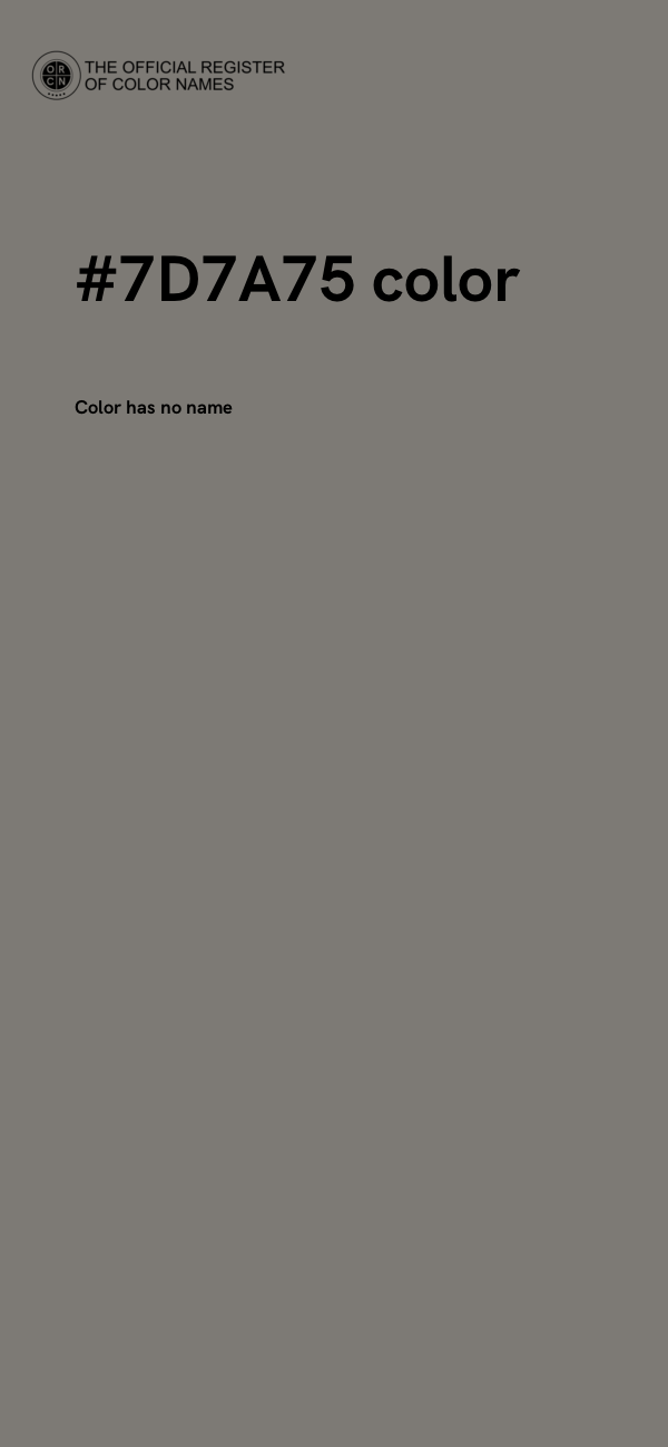 #7D7A75 color image