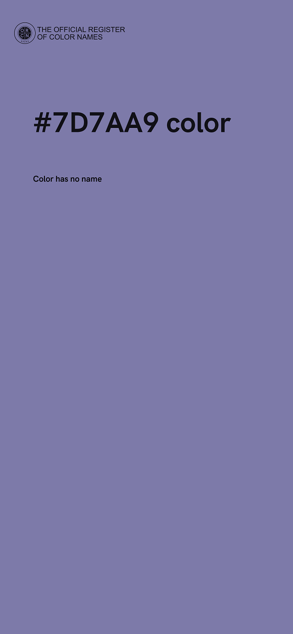 #7D7AA9 color image