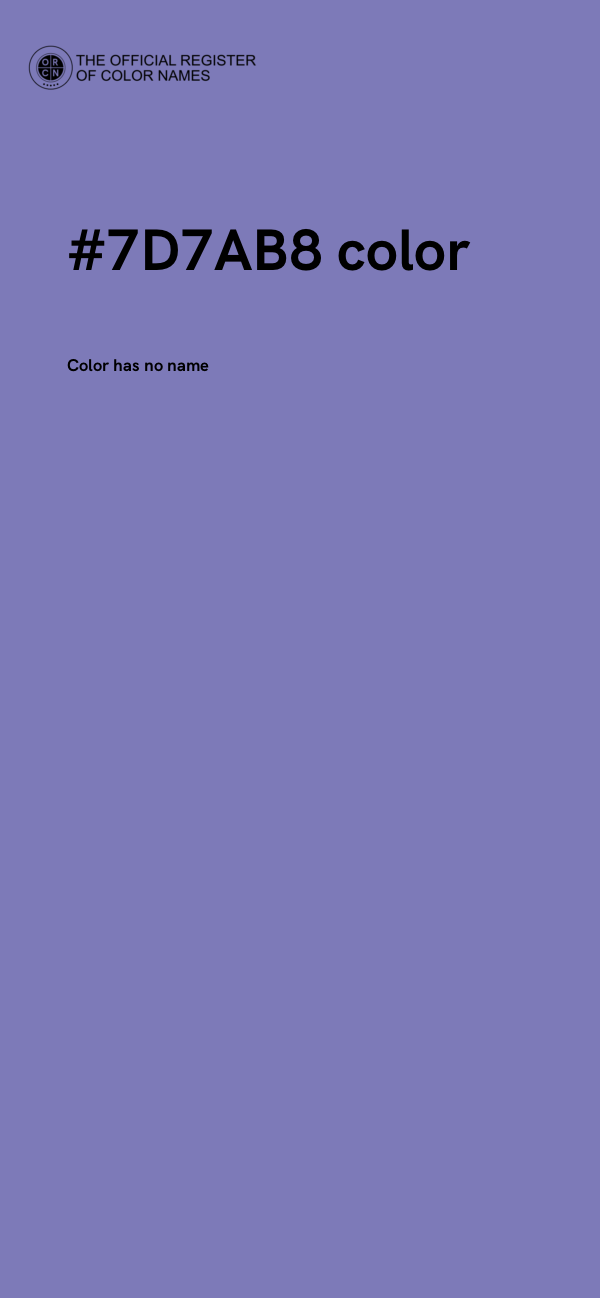 #7D7AB8 color image
