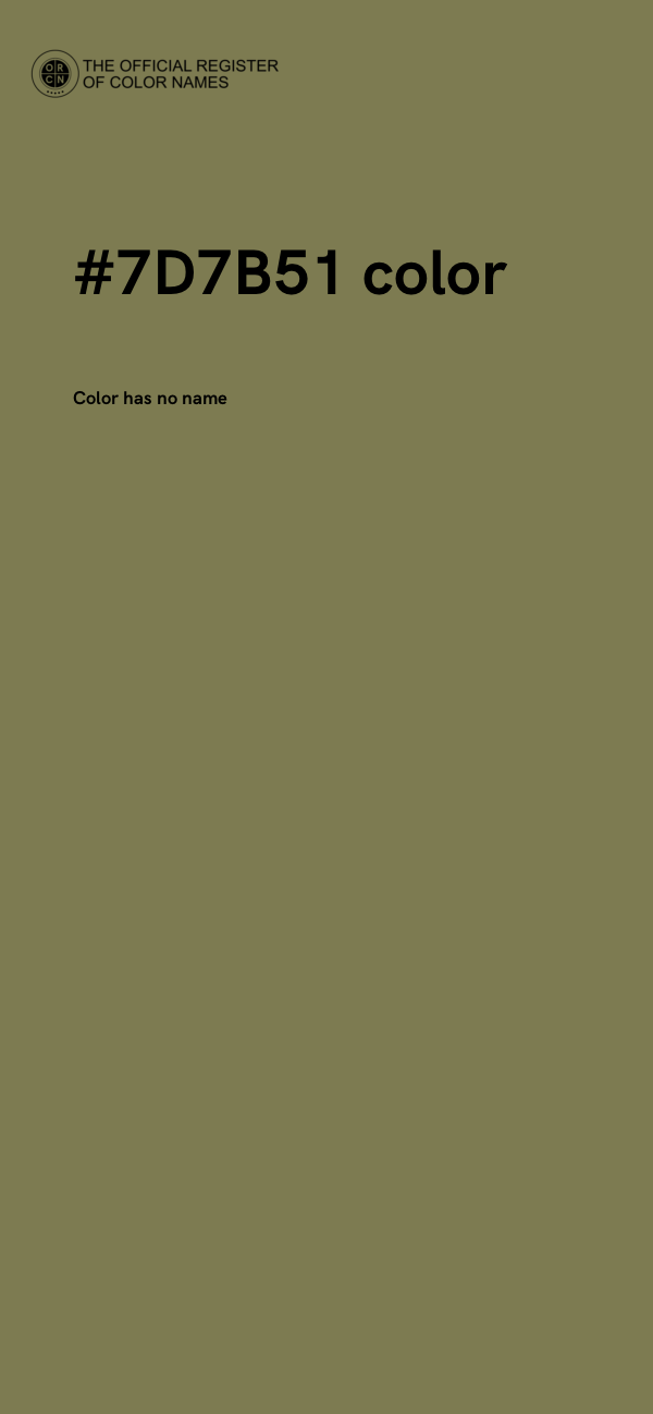 #7D7B51 color image