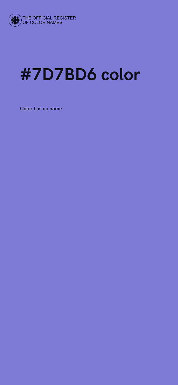 #7D7BD6 color image