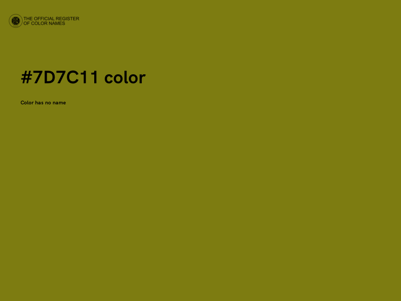 #7D7C11 color image