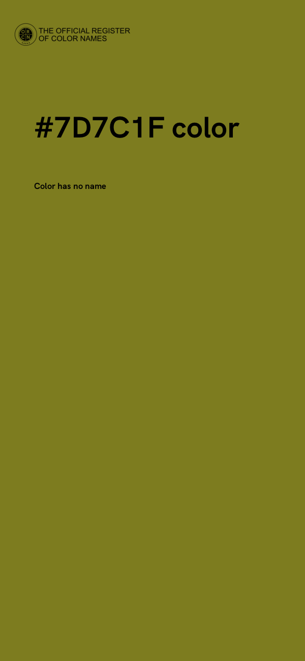 #7D7C1F color image