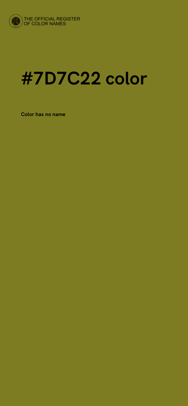 #7D7C22 color image