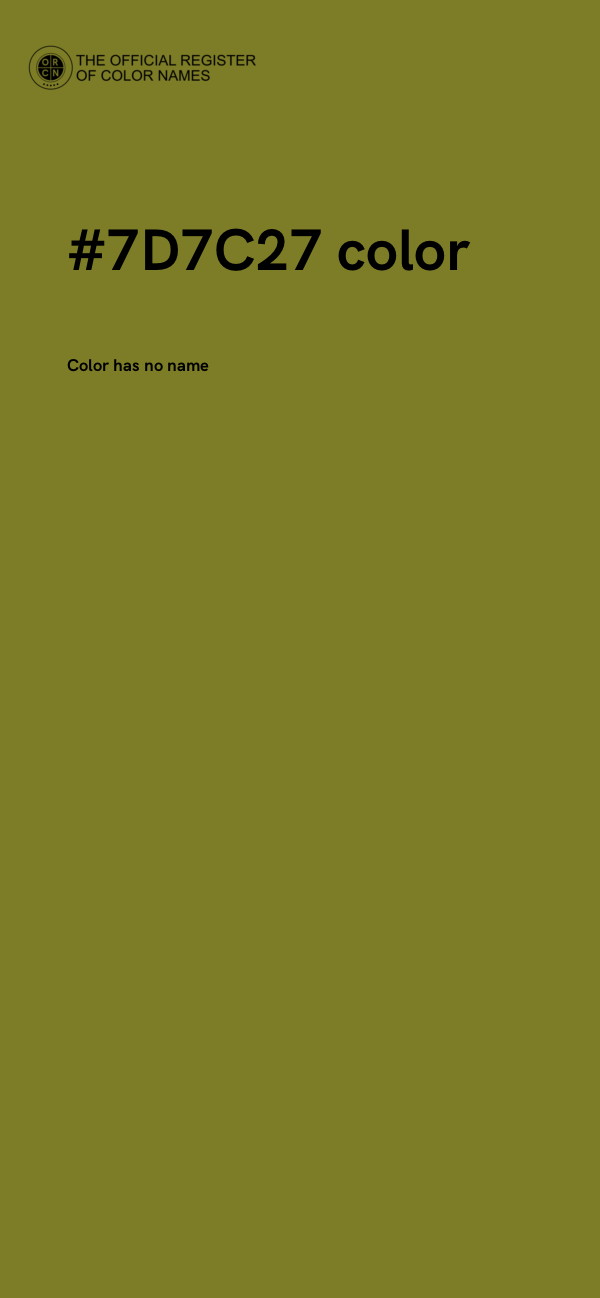 #7D7C27 color image