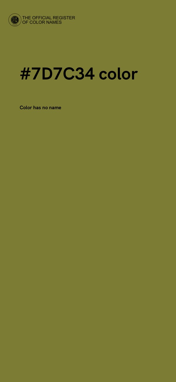#7D7C34 color image