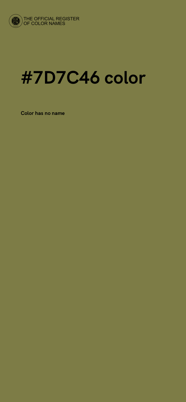 #7D7C46 color image