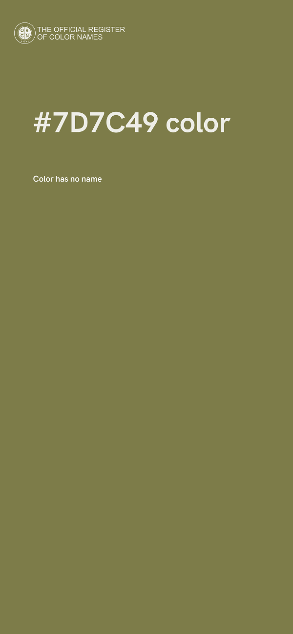 #7D7C49 color image