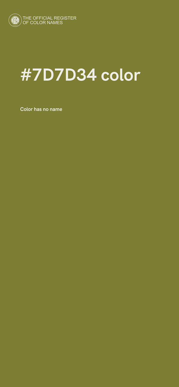 #7D7D34 color image