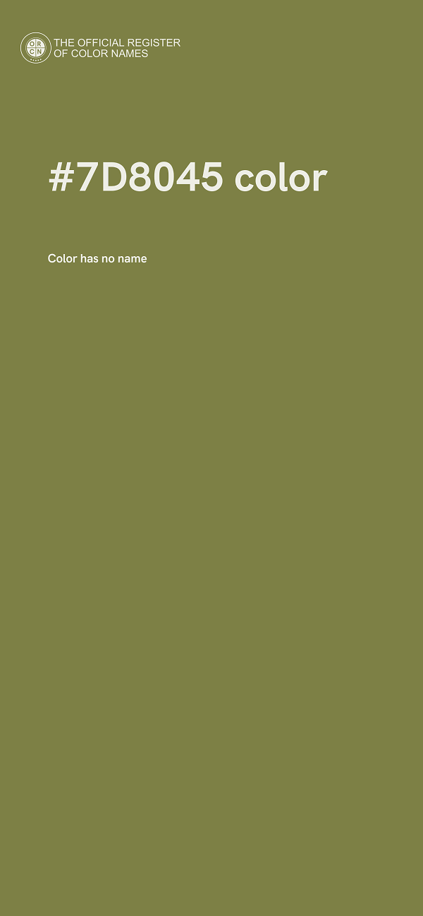 #7D8045 color image