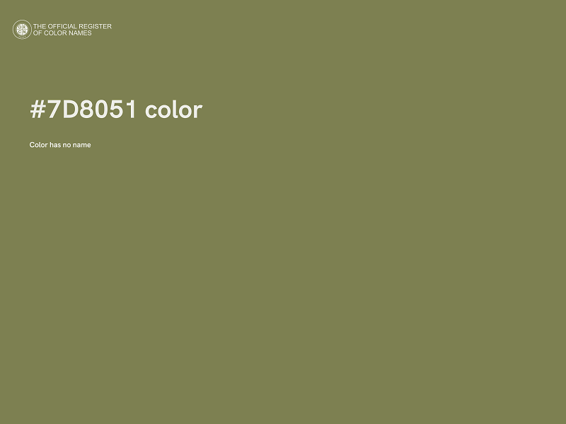 #7D8051 color image
