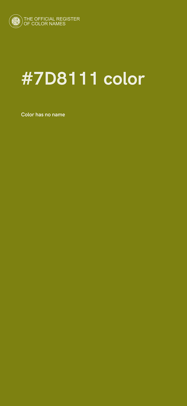 #7D8111 color image