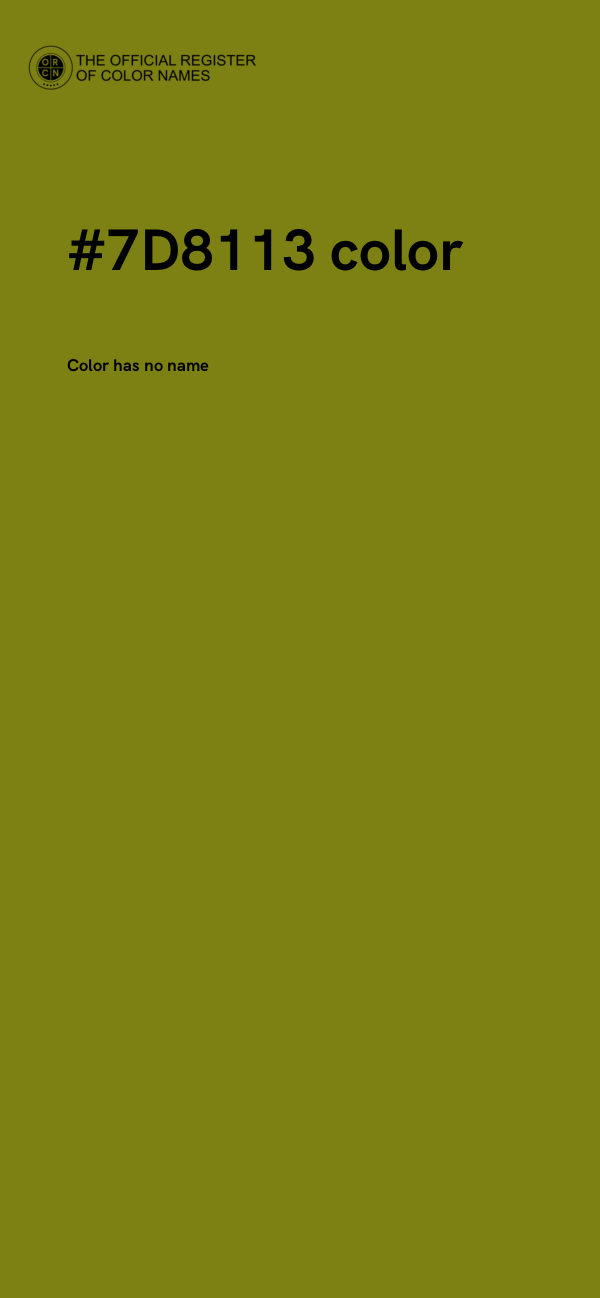 #7D8113 color image