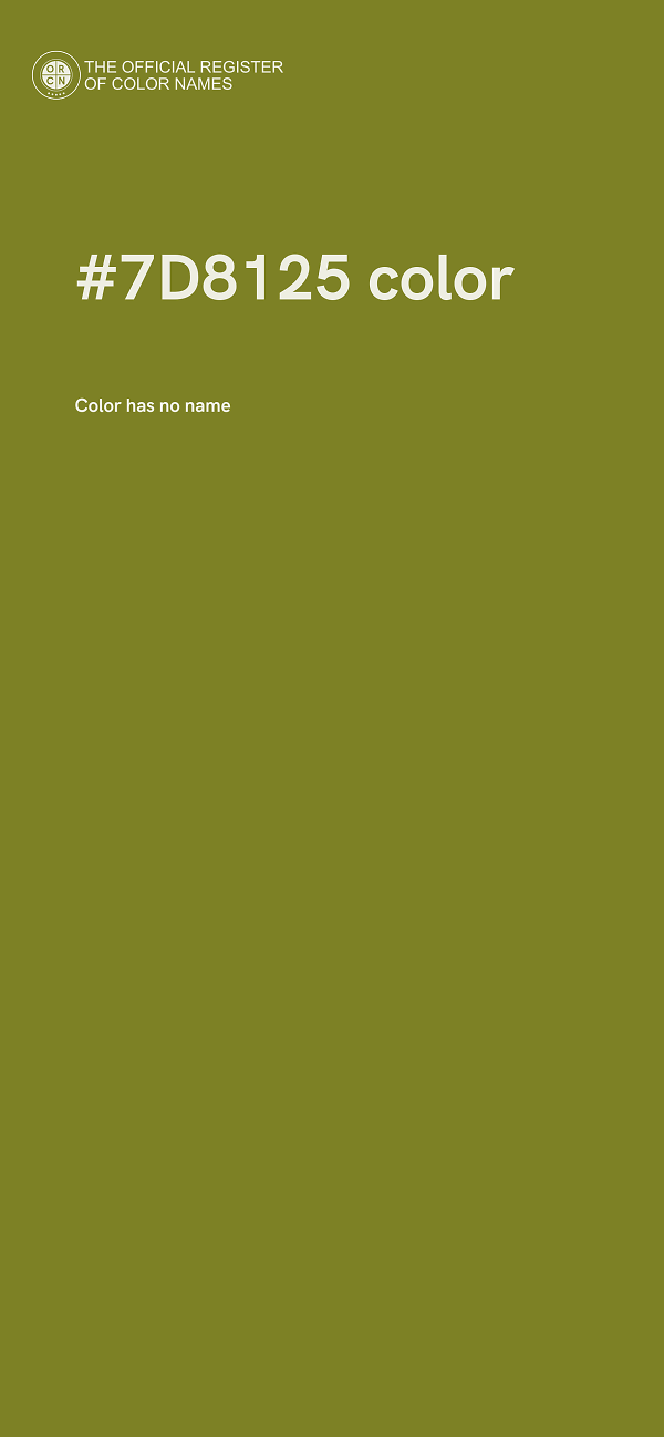 #7D8125 color image