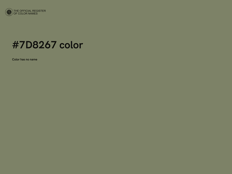 #7D8267 color image