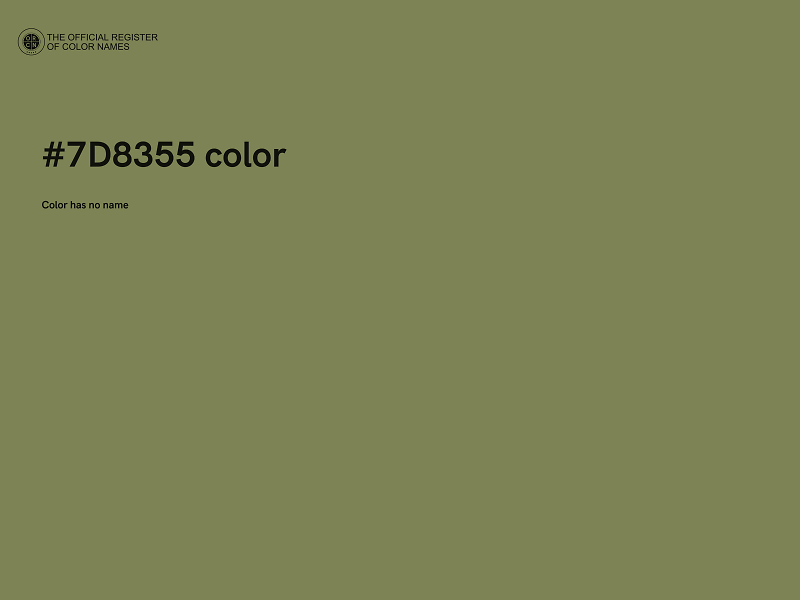 #7D8355 color image