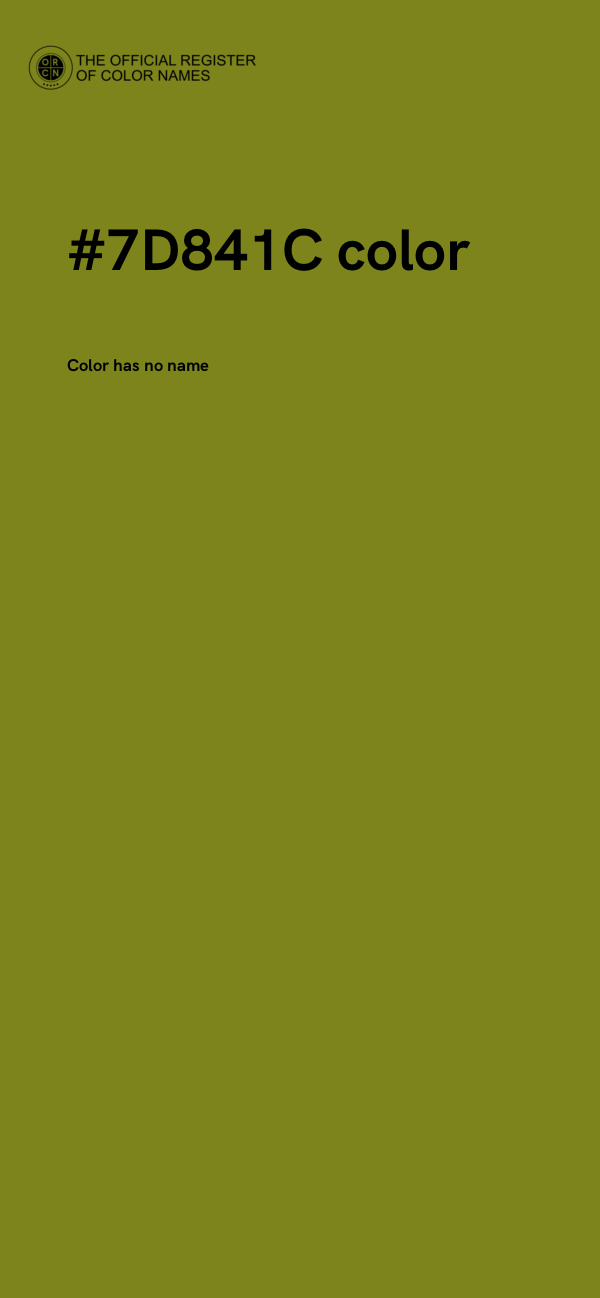 #7D841C color image