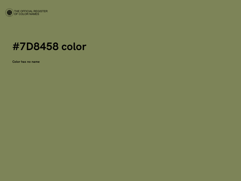 #7D8458 color image