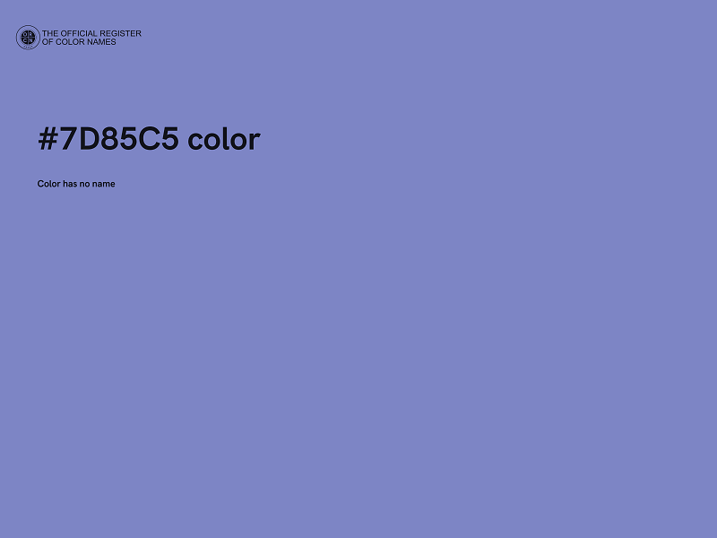 #7D85C5 color image