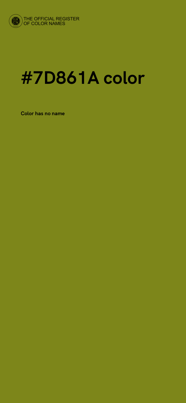 #7D861A color image
