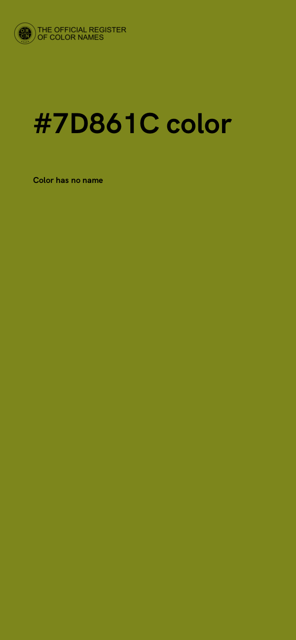 #7D861C color image