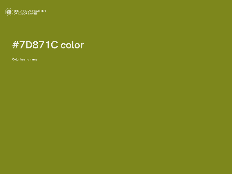 #7D871C color image