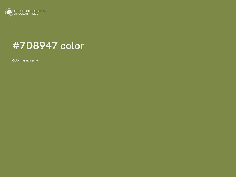 #7D8947 color image