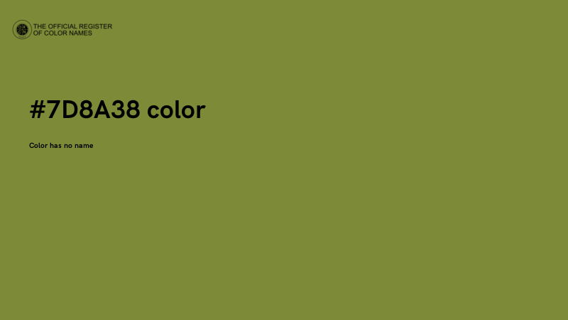 #7D8A38 color image