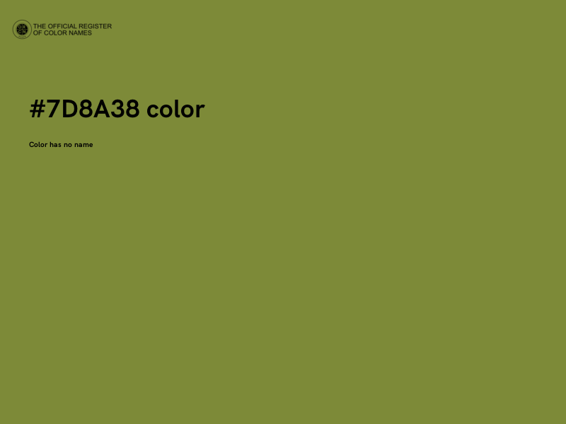 #7D8A38 color image