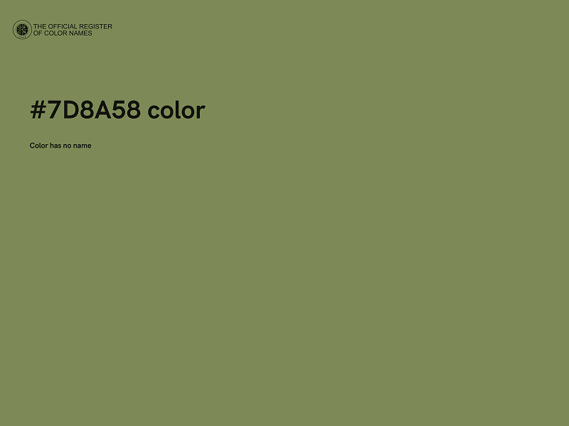 #7D8A58 color image