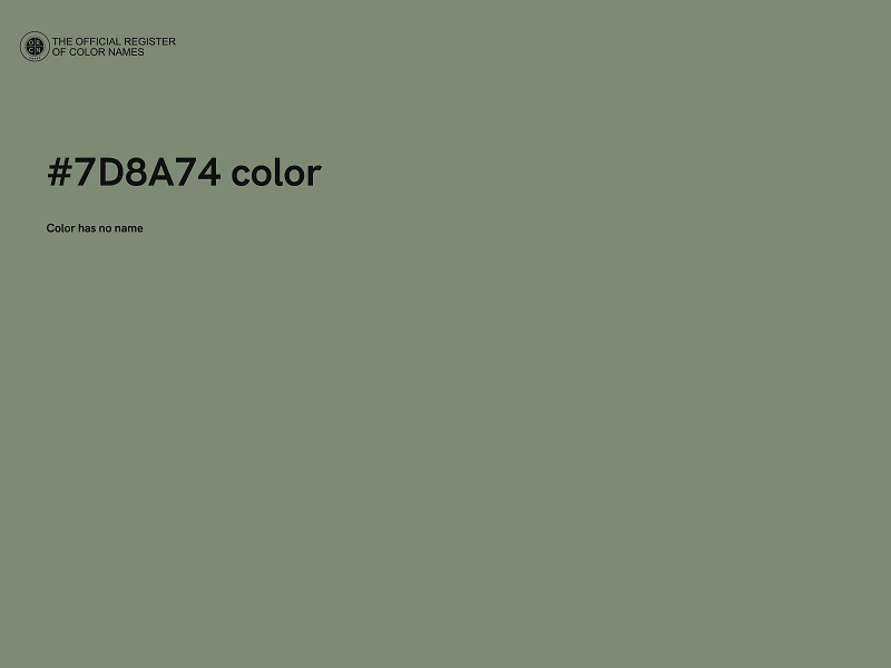 #7D8A74 color image