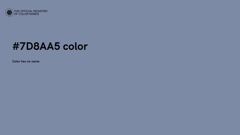#7D8AA5 color image