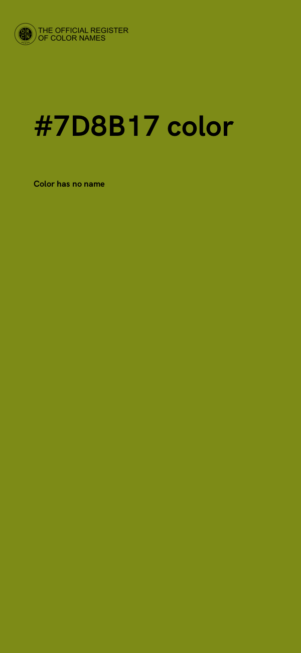 #7D8B17 color image