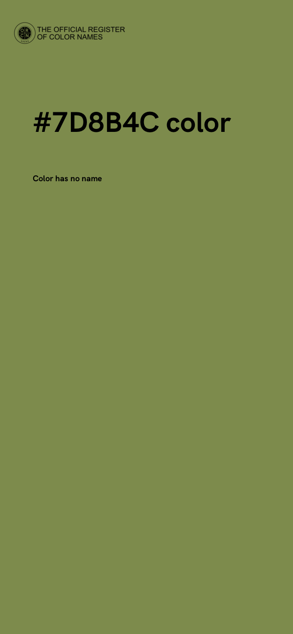 #7D8B4C color image
