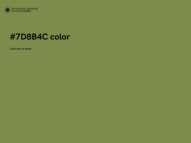 #7D8B4C color image