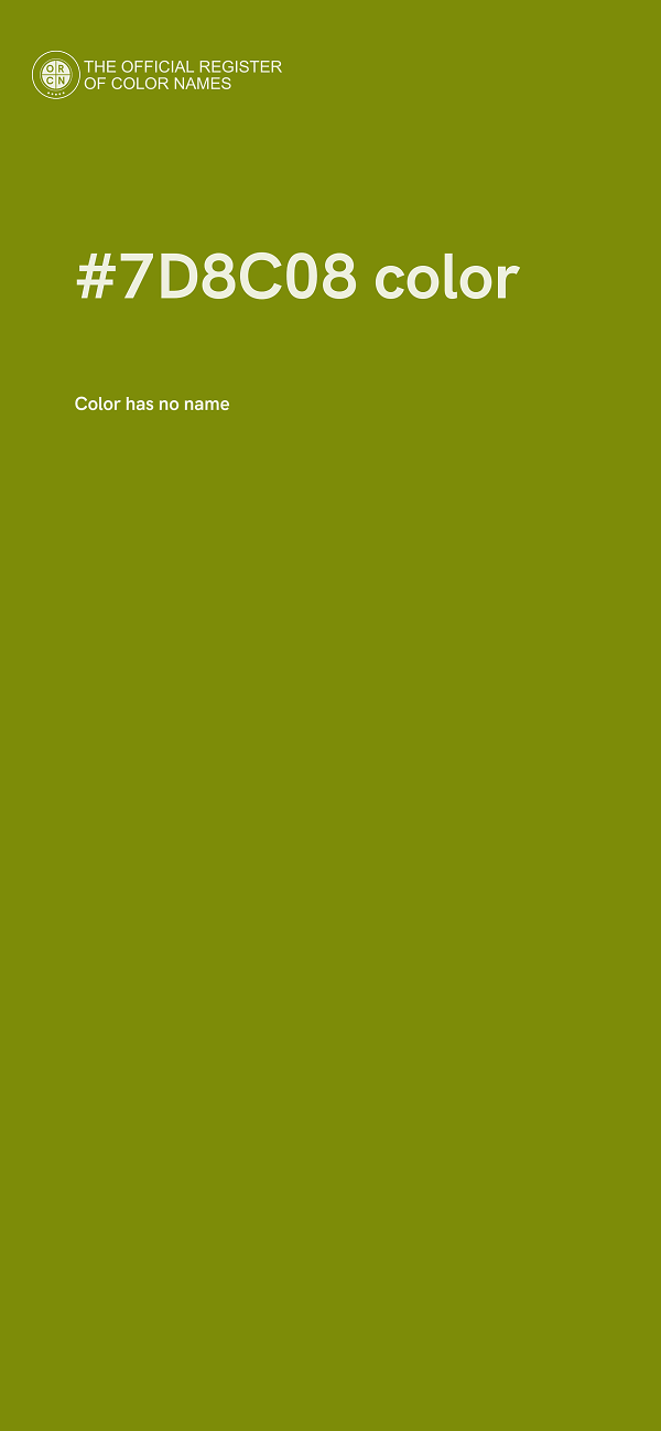 #7D8C08 color image