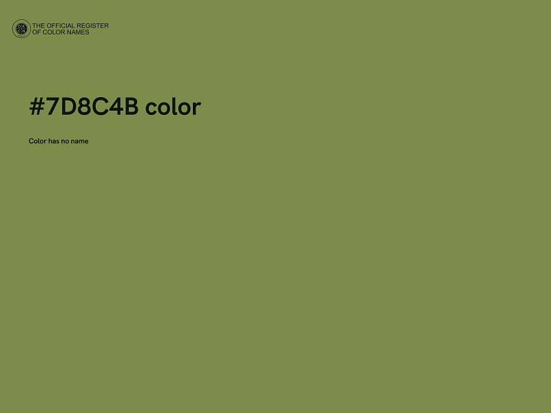 #7D8C4B color image