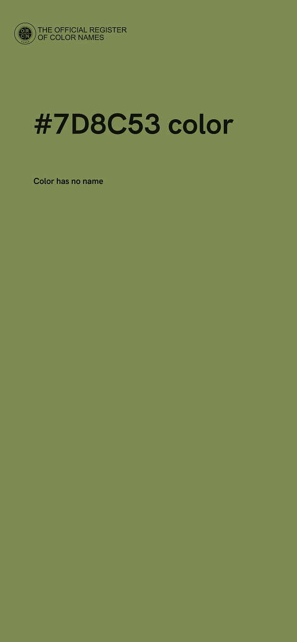 #7D8C53 color image