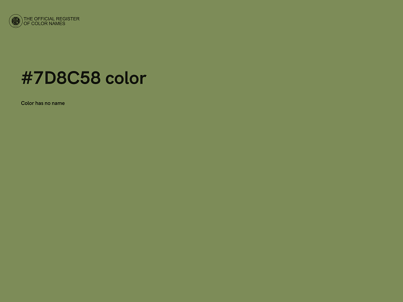 #7D8C58 color image