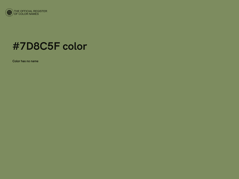 #7D8C5F color image