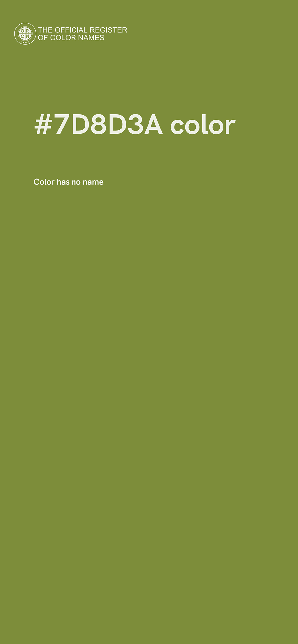 #7D8D3A color image