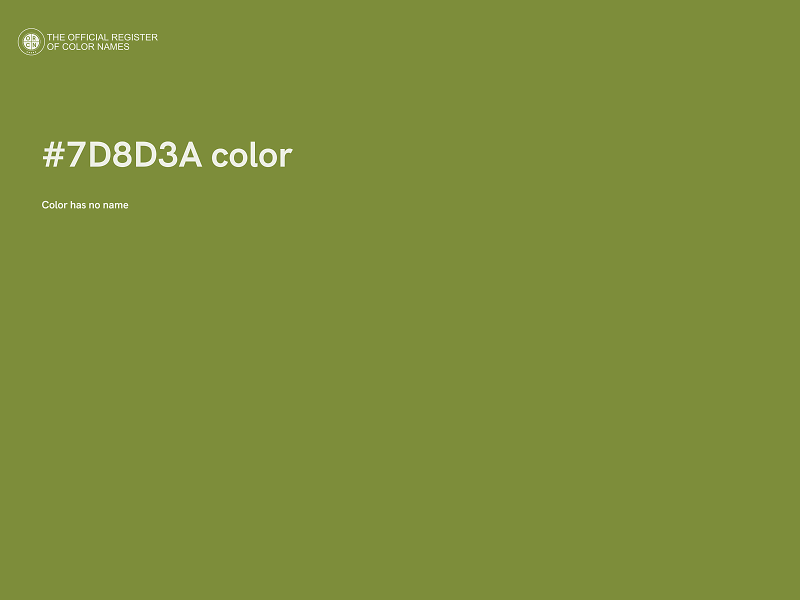 #7D8D3A color image